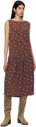 Caro Editions Brown Heather Midi Dress