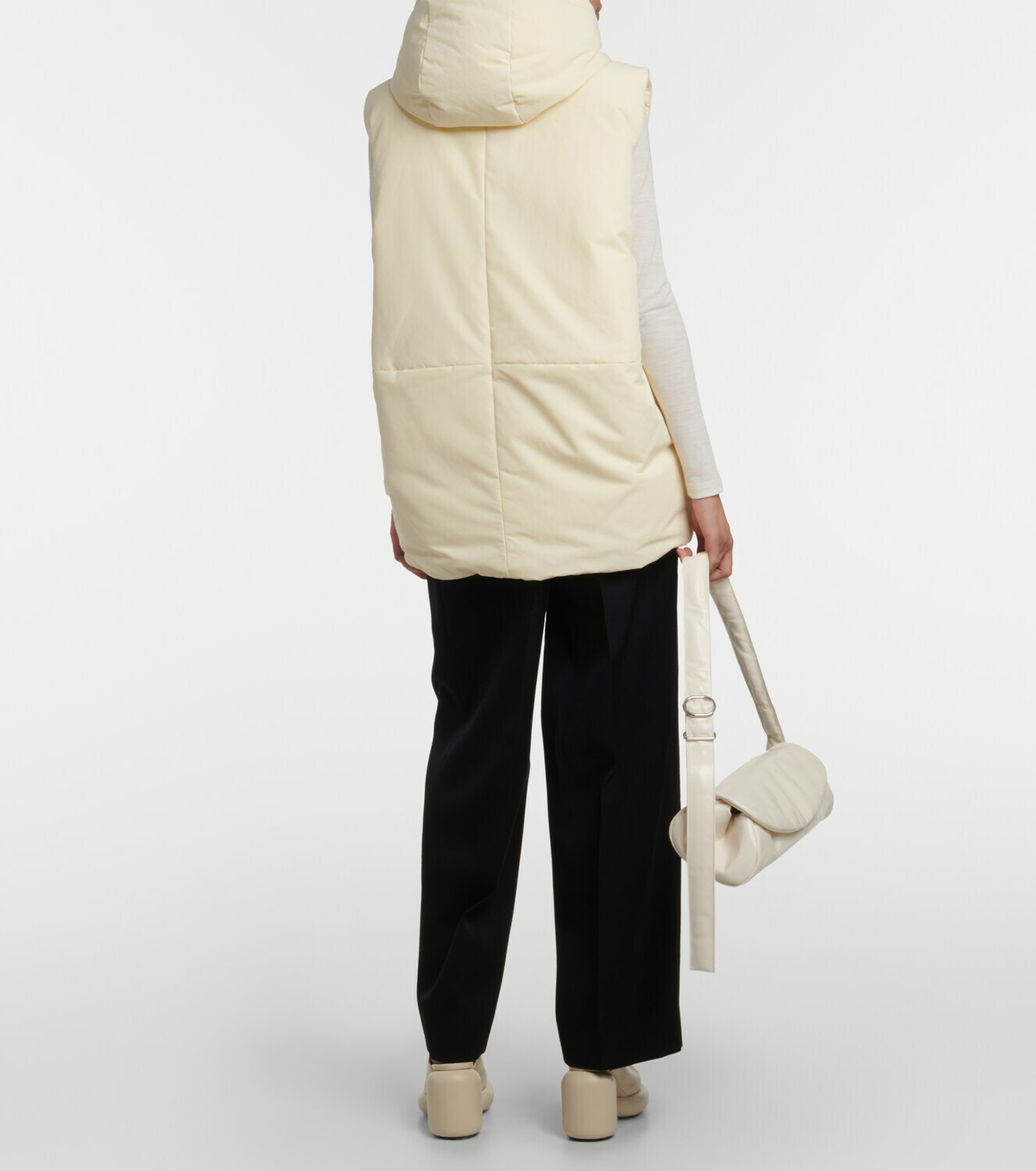 Jil Sander Oversized hooded down vest Jil Sander
