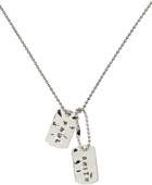 Paul Smith Silver Double Tag Necklace