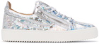 Giuseppe Zanotti Silver Iridescent Frankie Sneakers