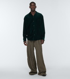 Acne Studios - Embroidered velvet cotton overshirt