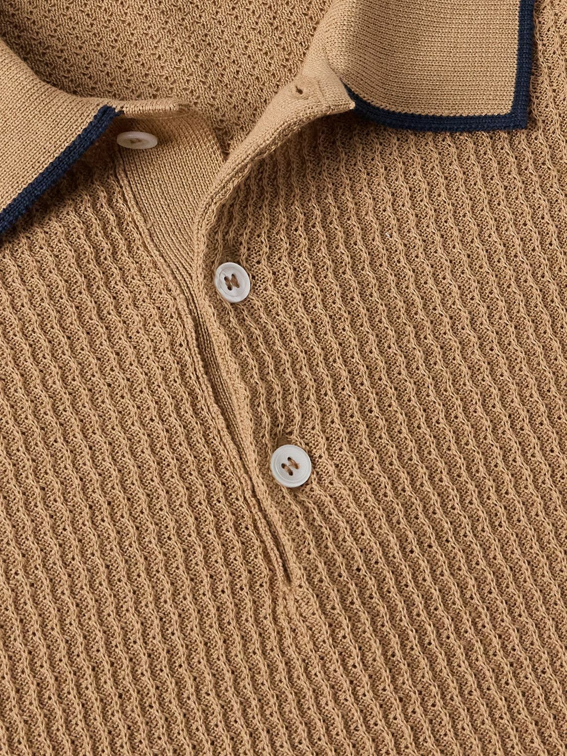 Richard James - Ribbed Cotton and Silk-Blend Polo Shirt - Brown