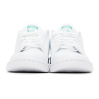 adidas Originals White and Green Stan Smith Sneakers