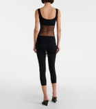 Nensi Dojaka Cropped tulle-trimmed leggings