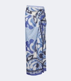 La DoubleJ Printed cotton beach cover-up