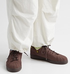 ADIDAS ORIGINALS - Pharrell Williams Superstar Embroidered Primeknit Sneakers - Brown