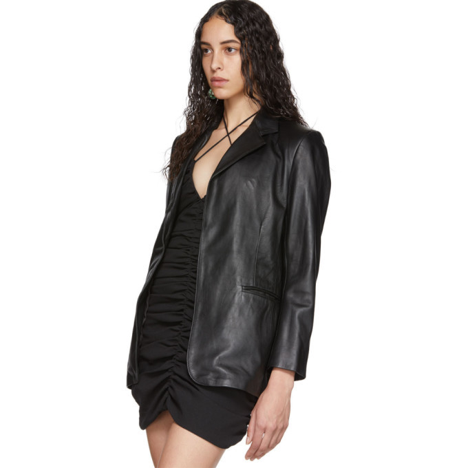 Georgia Alice Black Nappa Leather Blazer Georgia Alice