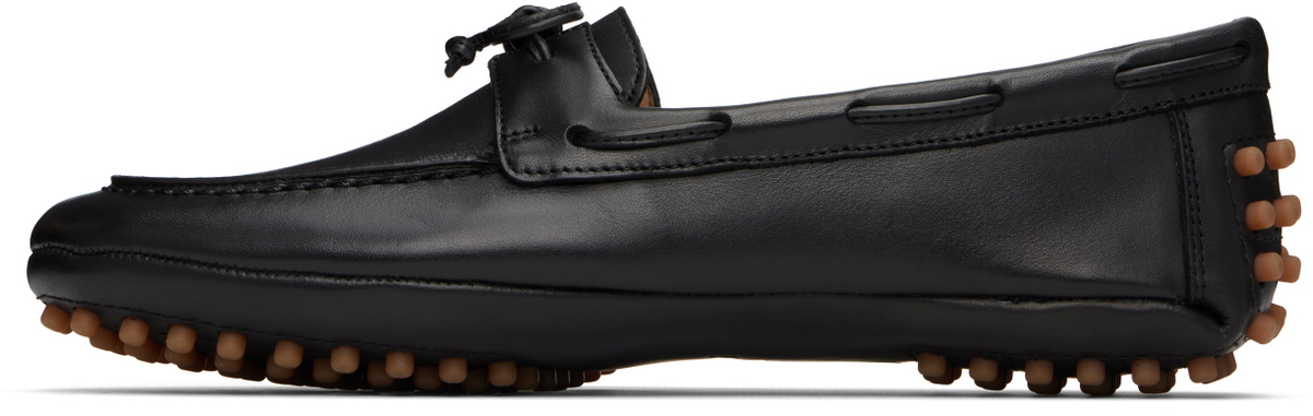 Le Monde Beryl Black Driver Slip-on Loafers