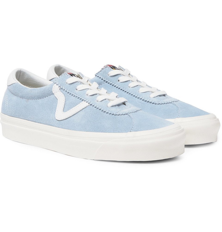 Photo: Vans - UA Style 73 DX Leather-Trimmed Suede Sneakers - Light blue