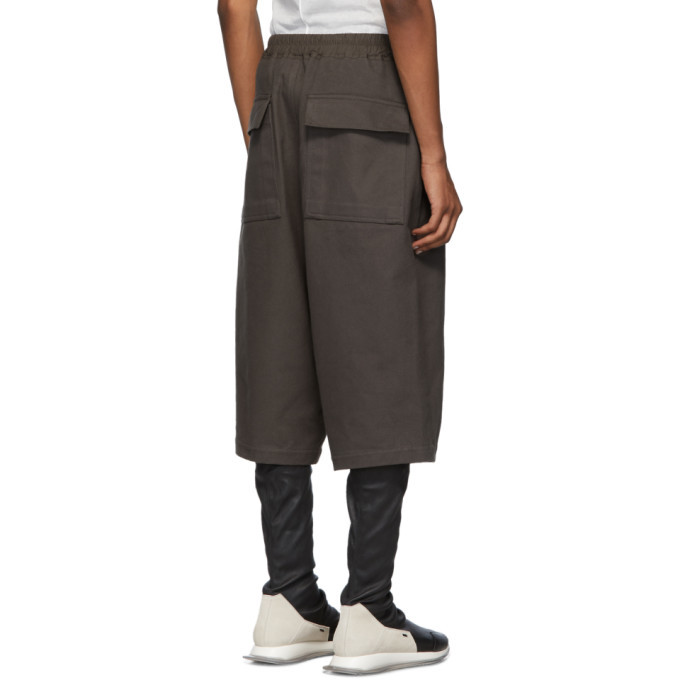 Rick Owens Taupe Drawstring Karloff Shorts