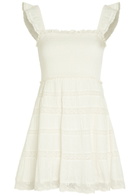 Loveshackfancy Colbera Lace-trim Cotton Mini Dress White