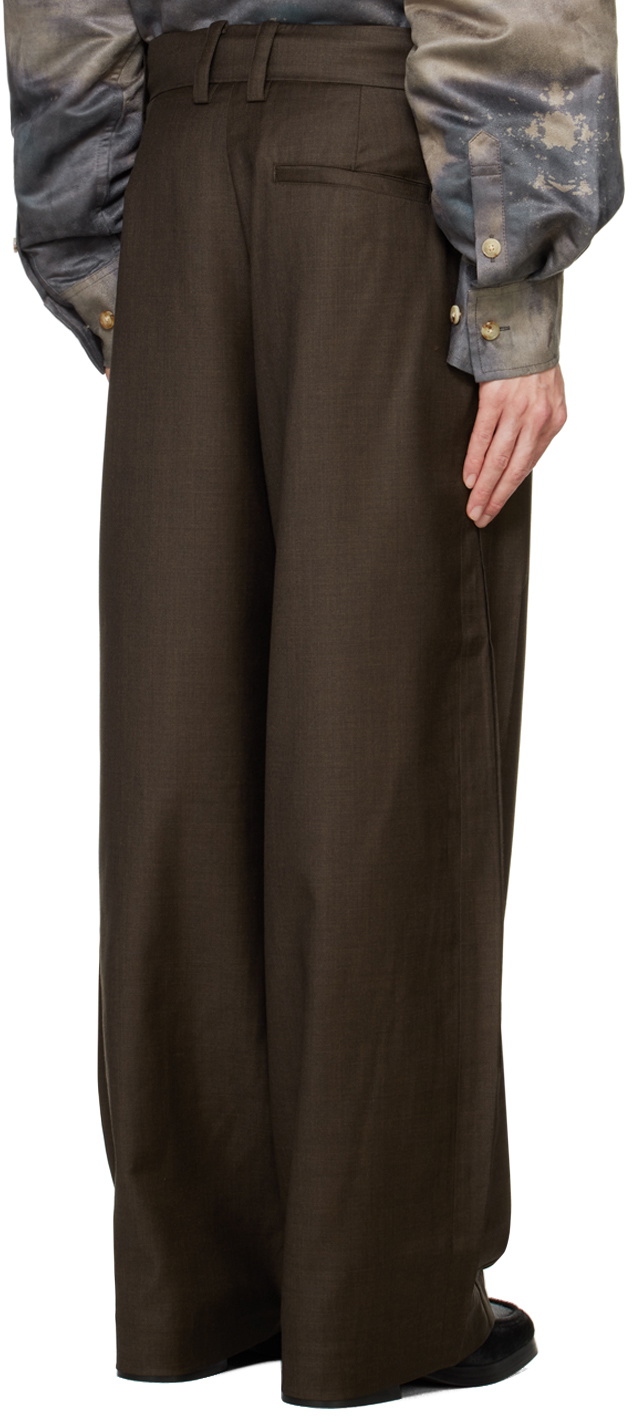 Feng Chen Wang Brown Folding Trousers