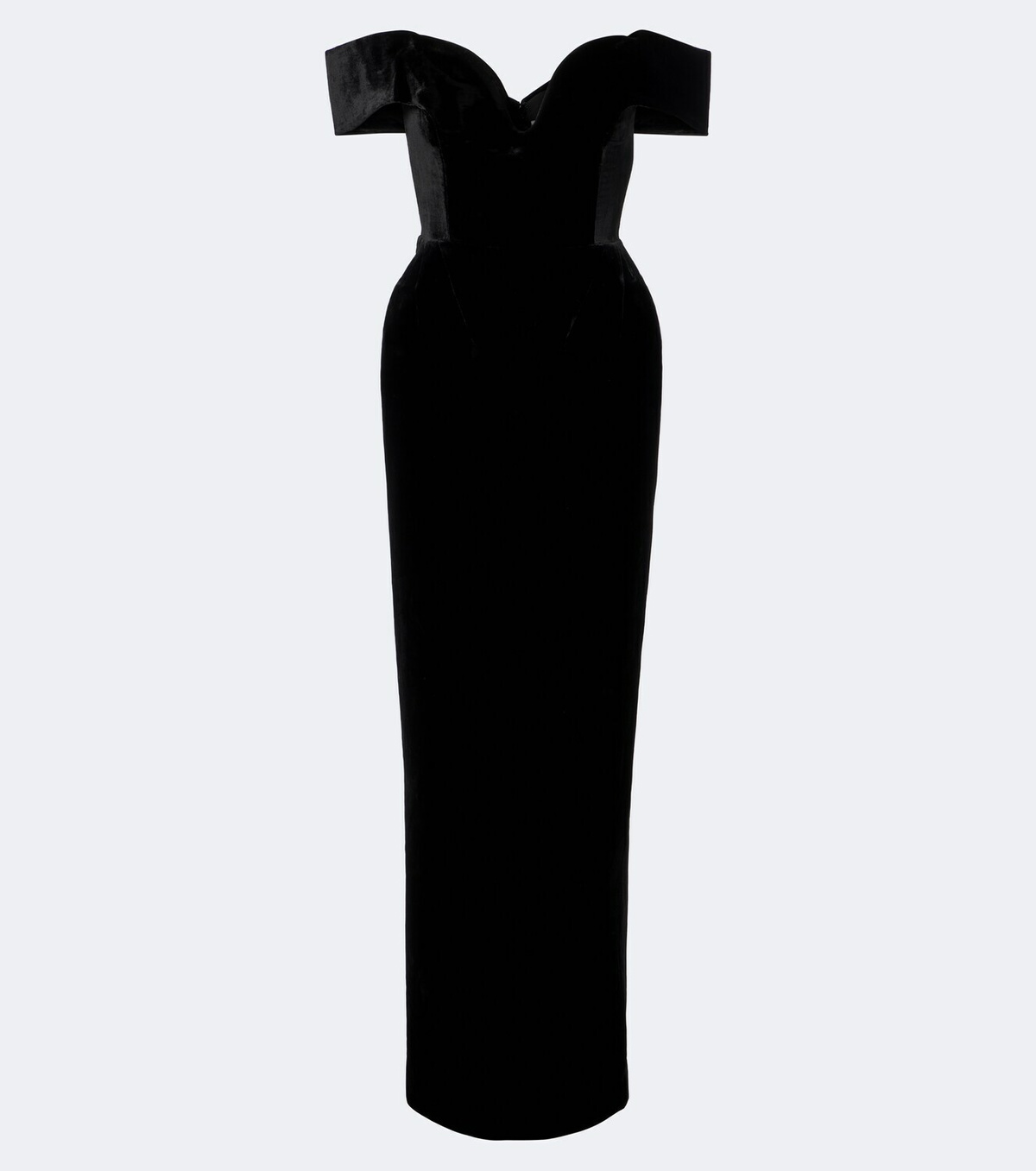 Rachel Gilbert Ryn off-shoulder velvet corset gown