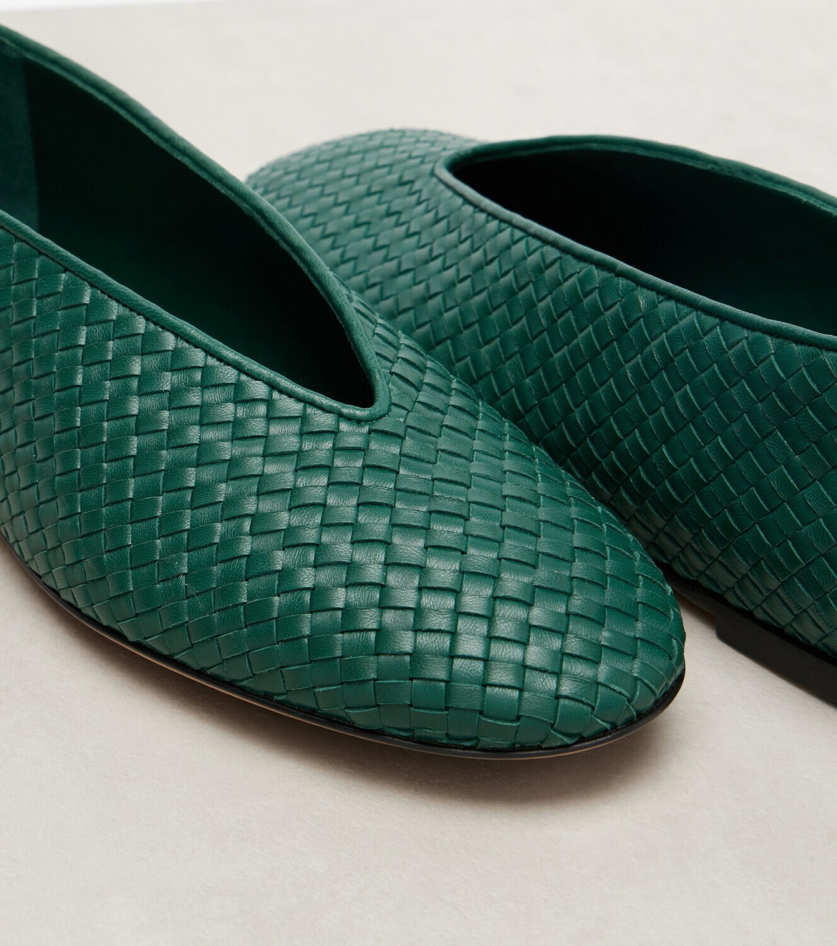 Bottega Veneta Rosa Intrecciato leather ballet flats
