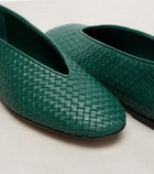 Bottega Veneta Rosa Intrecciato leather ballet flats