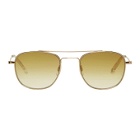 Garrett Leight Gold Club House Sunglasses