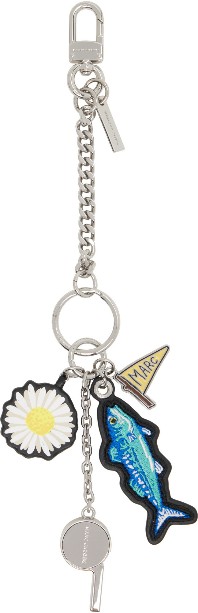 Marc Jacobs Silver Camp Whistle Cluster Bag Charm