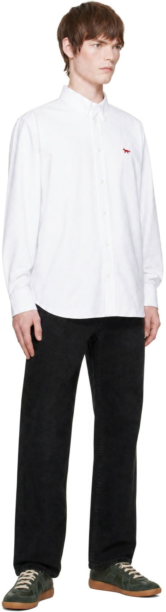 Maison Kitsuné White Profile Fox Regular Shirt