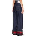 Charles Jeffrey LOVERBOY Navy Scarf Wide Jeans