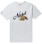 Neighborhood - Mélange Printed Cotton-Jersey T-Shirt - Gray