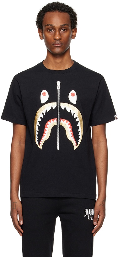 Photo: BAPE Black Glitter Shark T-Shirt