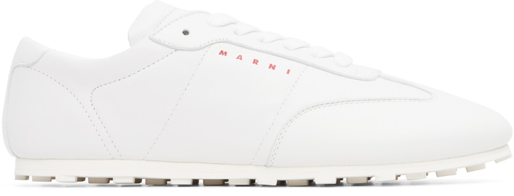 Photo: Marni White Nappa Leather Softy Soccer Sneakers