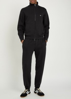 Emporio Armani Logo-embroidered Jersey Jacket Black