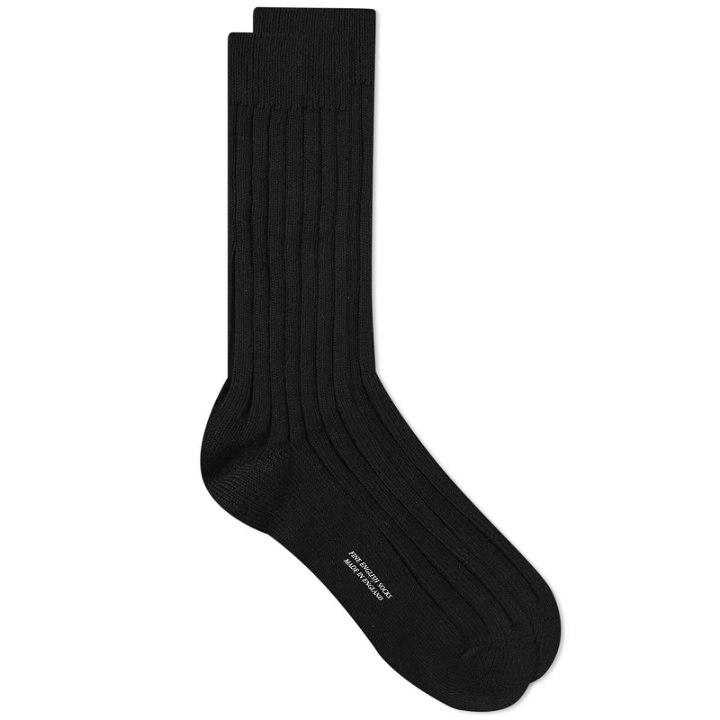 Photo: Margaret Howell Men's Rib Socks in Black