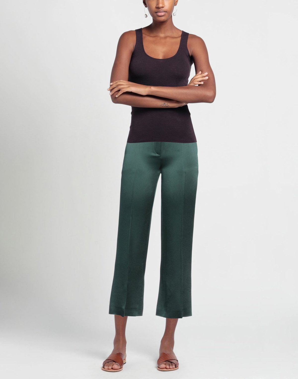 Rochas Womens Pants Dark in Green