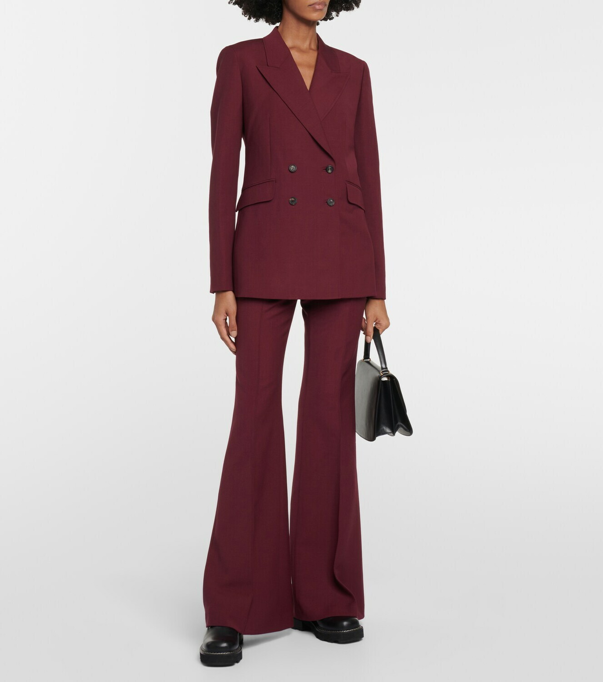 Gabriela Hearst Rhein mid-rise wool flared pants Gabriela Hearst