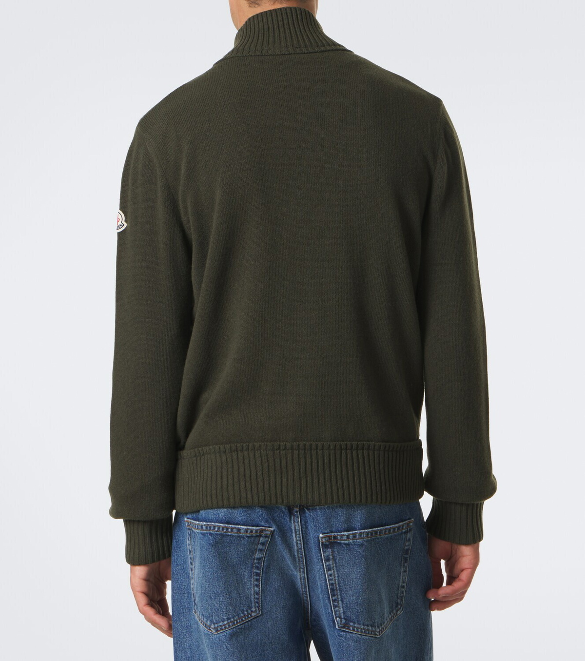 Moncler Wool and cashmere zip-up cardigan