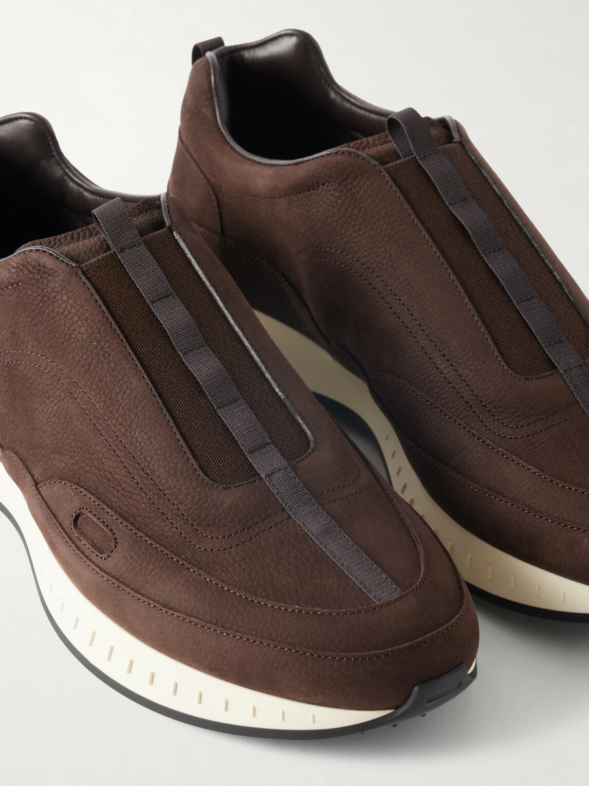 John Lobb - Elastic Stream Nubuck Sneakers - Brown