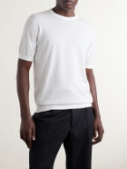 John Smedley - Torin SS Cotton-Knitted T-Shirt - White