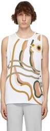 Kenzo White Oversized K-Tiger Tank Top