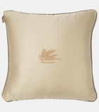 Etro Maranta embroidered cotton cushion