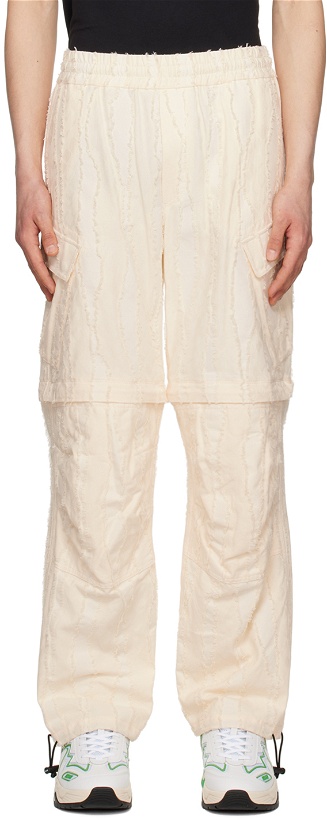 Photo: MSGM Off-White Striped Cargo Pants