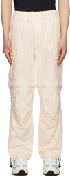 MSGM Off-White Striped Cargo Pants
