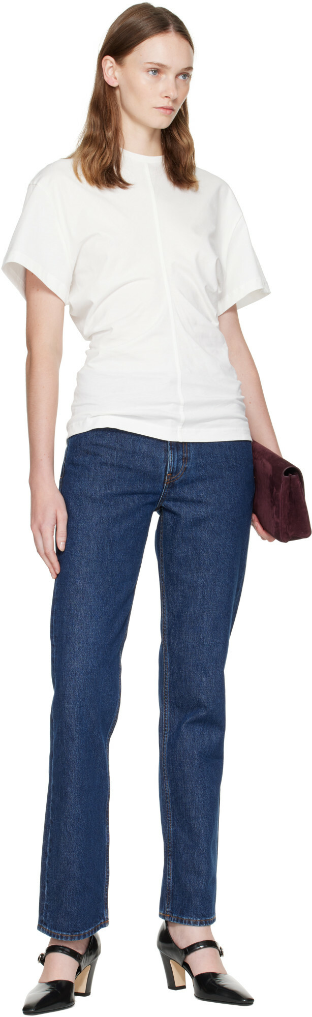 TOTEME Navy Low Straight Jeans
