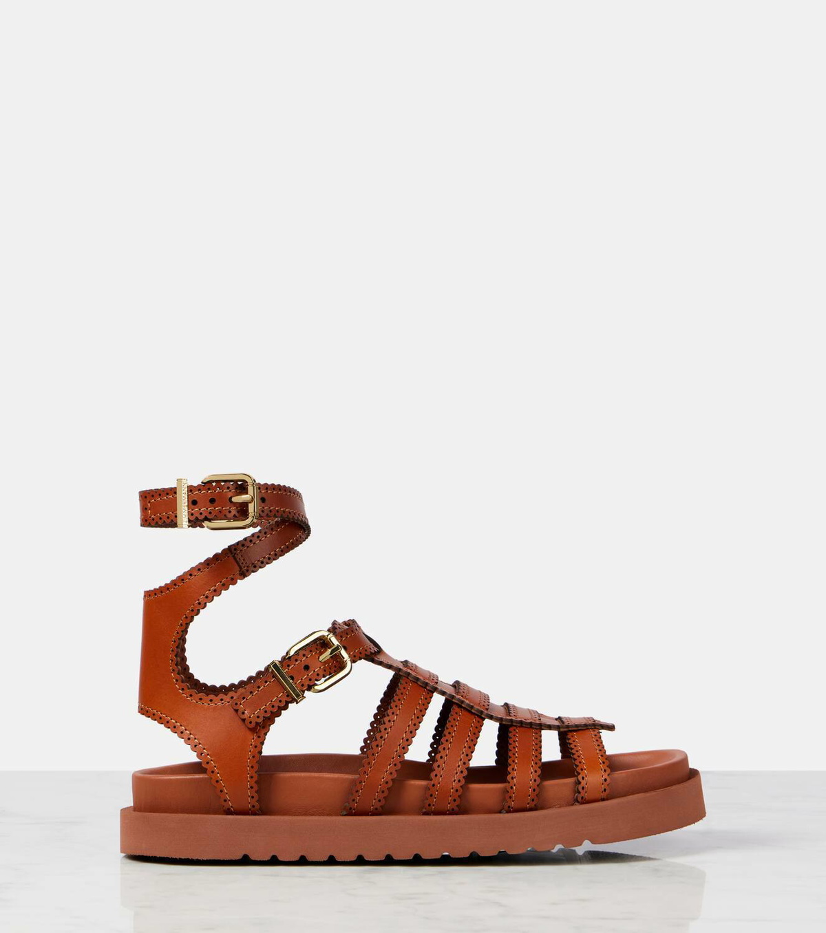 Zimmermann Goldie leather gladiator sandals