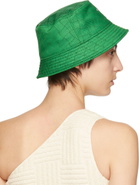 Bottega Veneta Green Intreccio Jacquard Bucket Hat