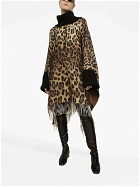 DOLCE & GABBANA - Leopard Print Wool And Silk Blend Cape