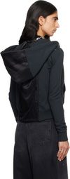 MM6 Maison Margiela Black Unbrushed Hoodie