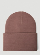 Carhartt WIP - Logo Patch Beanie Hat in Pink