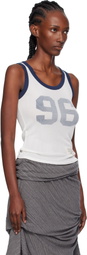 Acne Studios White Ribbed Tank Top