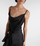Y/Project Lace-trimmed asymmetric maxi dress