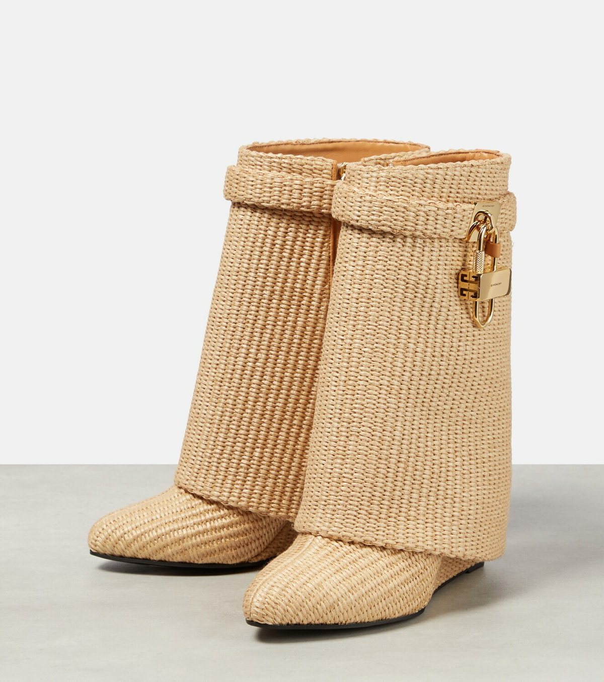 【GIVENCHY】Shark Lock ラフィア アンクル ブーツ Givenchy Shark Lock raffia ankle boots Givenchy