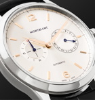 MONTBLANC - Heritage Chronométrie Twincounter Date Automatic 40mm Stainless Steel and Alligator Watch, Ref. No. 114872 - White