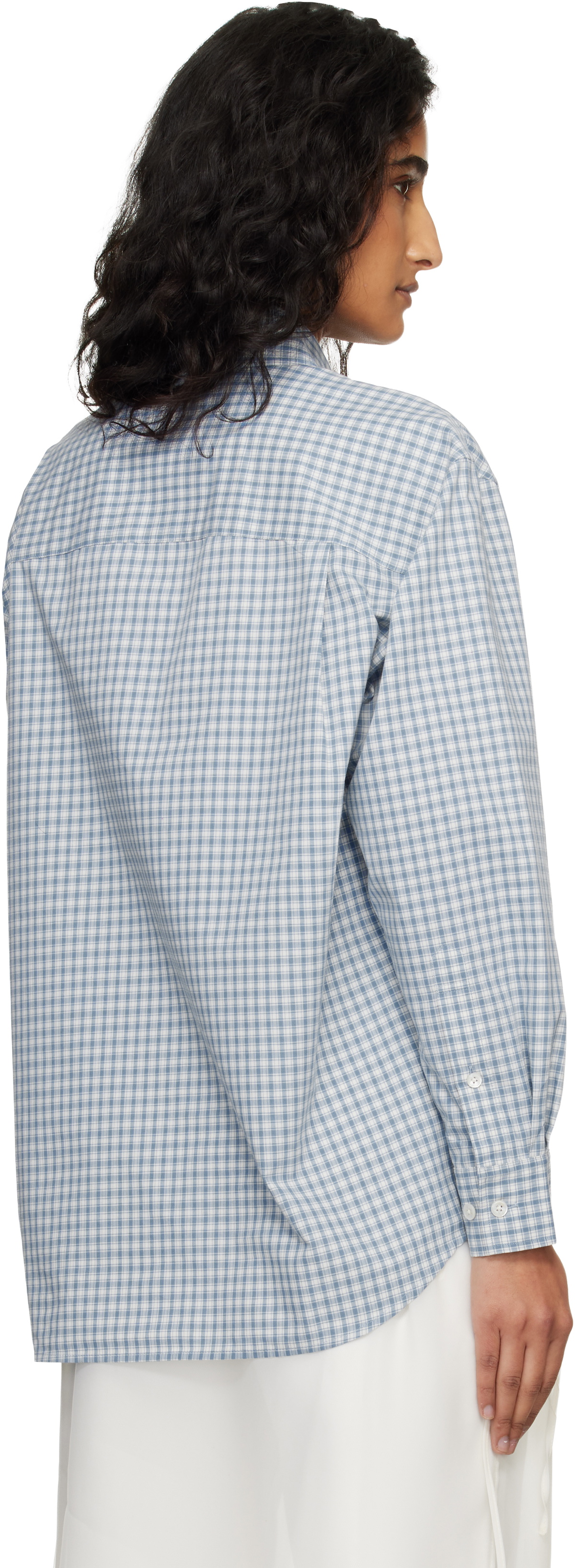 Dunst Blue Oversized BD Checked Shirt