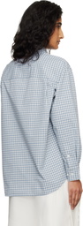 Dunst Blue Oversized BD Checked Shirt