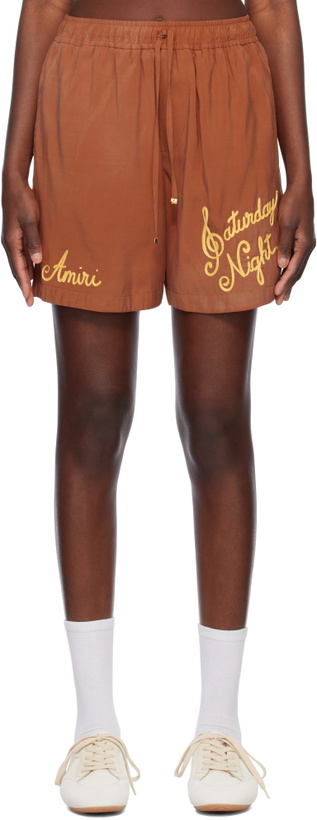Photo: AMIRI Orange Saturday Night Shorts